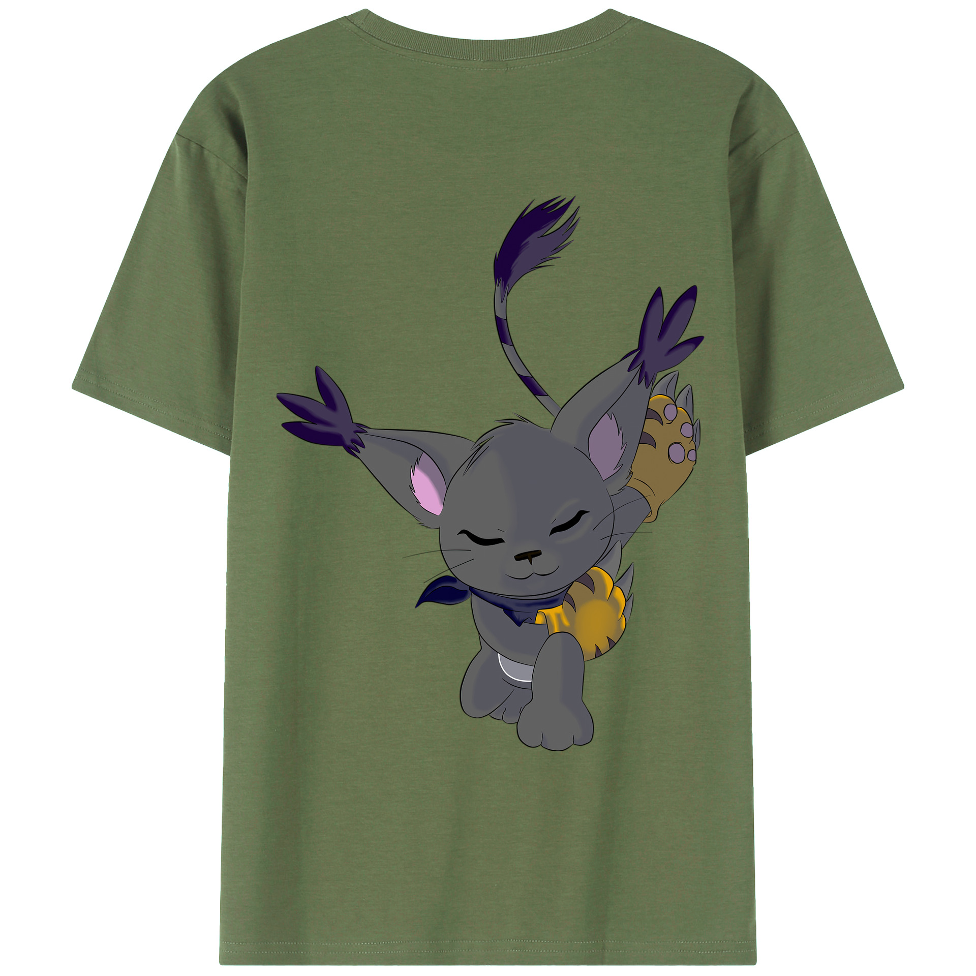 （画像用） Digimon デジタルモンスター/デジモン 綿100％ メンズ半袖Tシャツ（バックプリント） 通気性